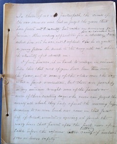 A page of handwritten text on paper.